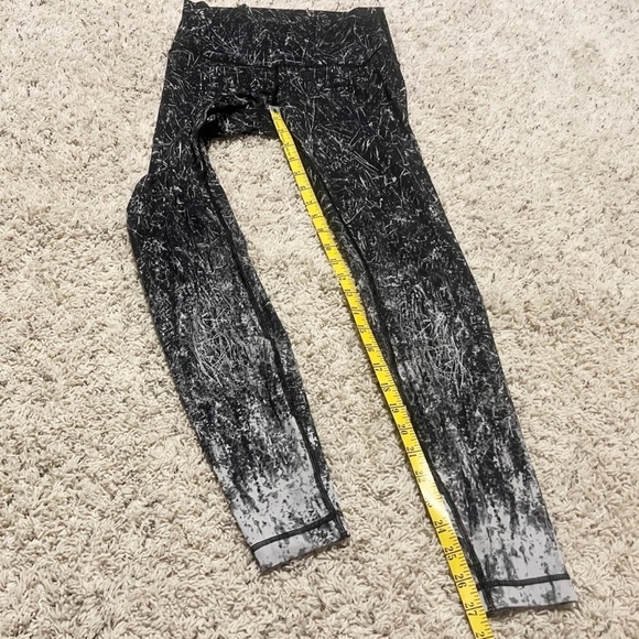 Lululemon Wunder Under High Rise Tight Nulux Alpine Black White 6 Leggings 28” - Picture 7 of 13